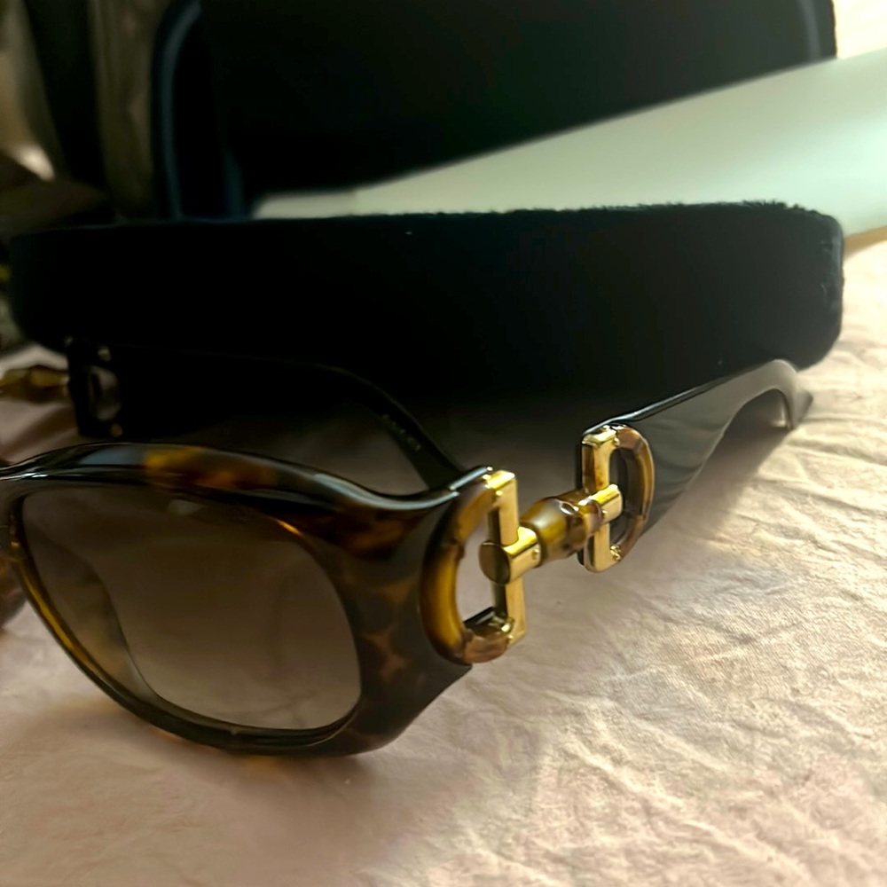 GUCCI Womens Designer Bamboo Sunglasses Brown Oval GG 2970 NK4CC 14832.